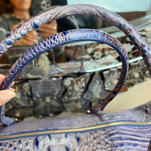 NWOT Brahmin Duxbury Weekender In Washed Indigo - Picture 4 of 13